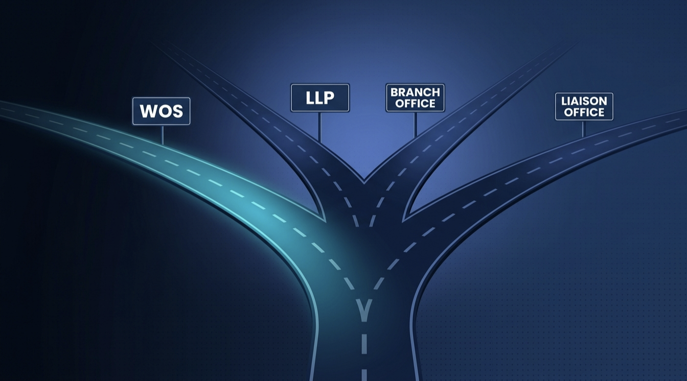 WOS vs LLP vs Branch Office vs Liaison Office: How Foreign Companies Should Choose the Right India Entry Structure